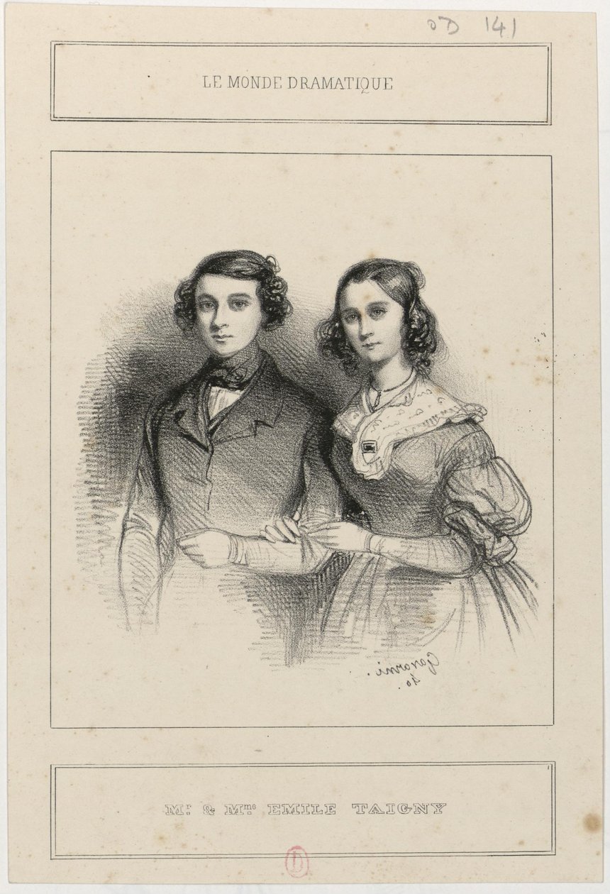 El señor y la señora Émile Taigny de Paul Gavarni