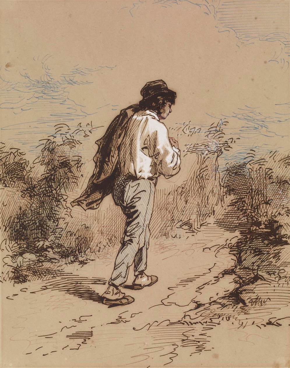 Hombre caminando de Paul Gavarni