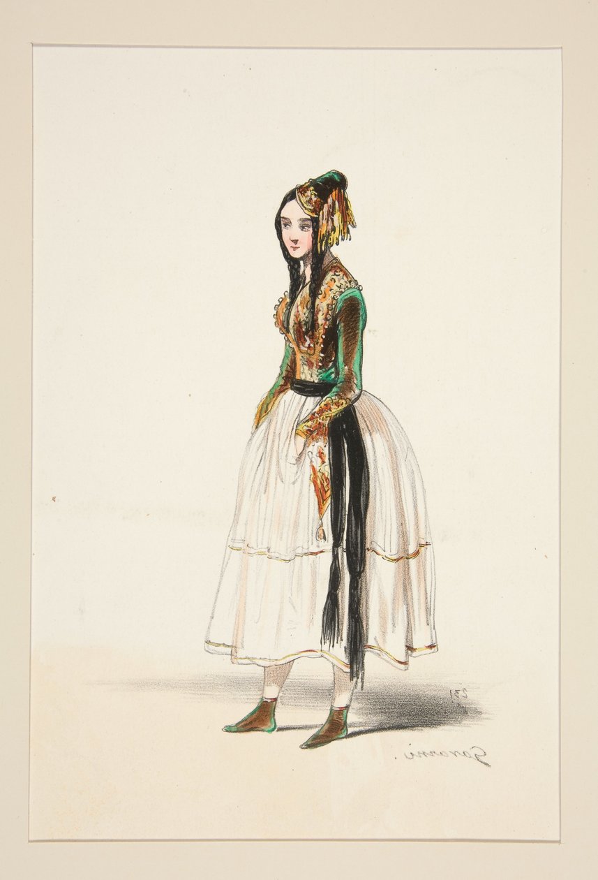 POLONAISE. Gorro, chaqueta y botines de terciopelo, adornos de oro. ... de Paul Gavarni