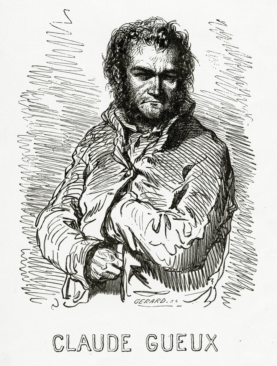 Retrato de Claude Gueux, 1834 de Paul Gavarni