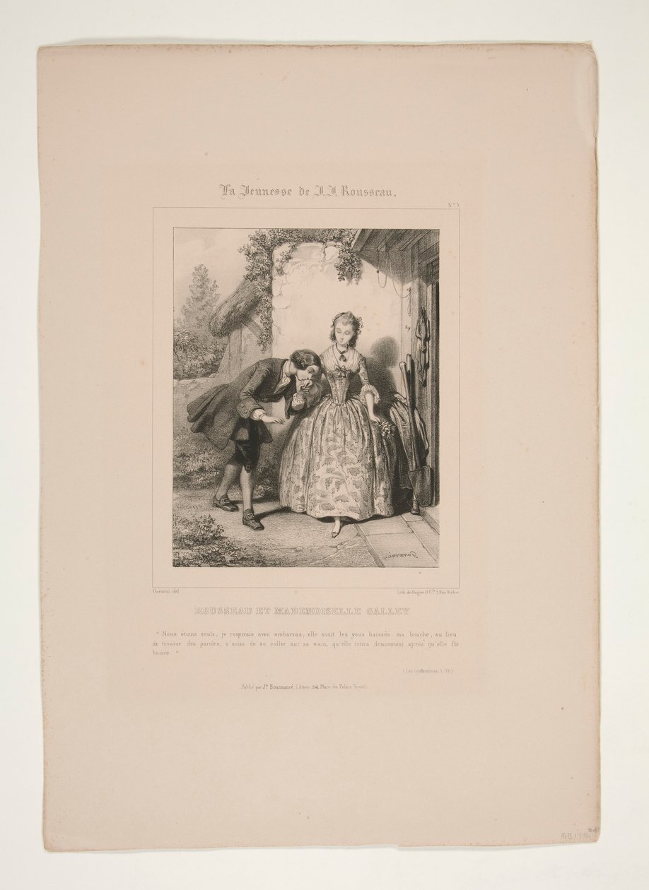 ROUSSEAU Y MADEMOISELLE GALERA. de Paul Gavarni