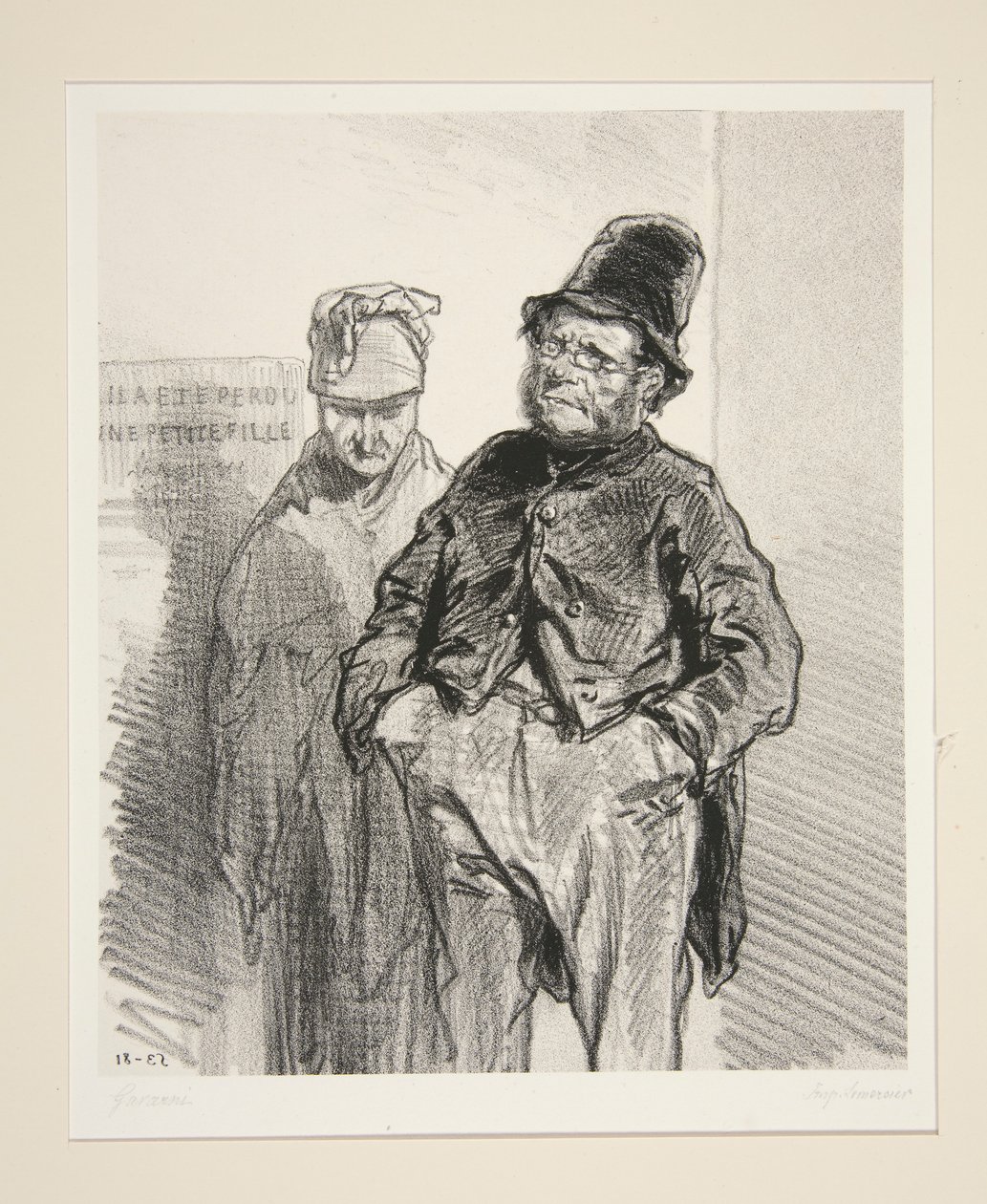 Sevigne y su esposa llevan a los niños (sic) al destete. de Paul Gavarni