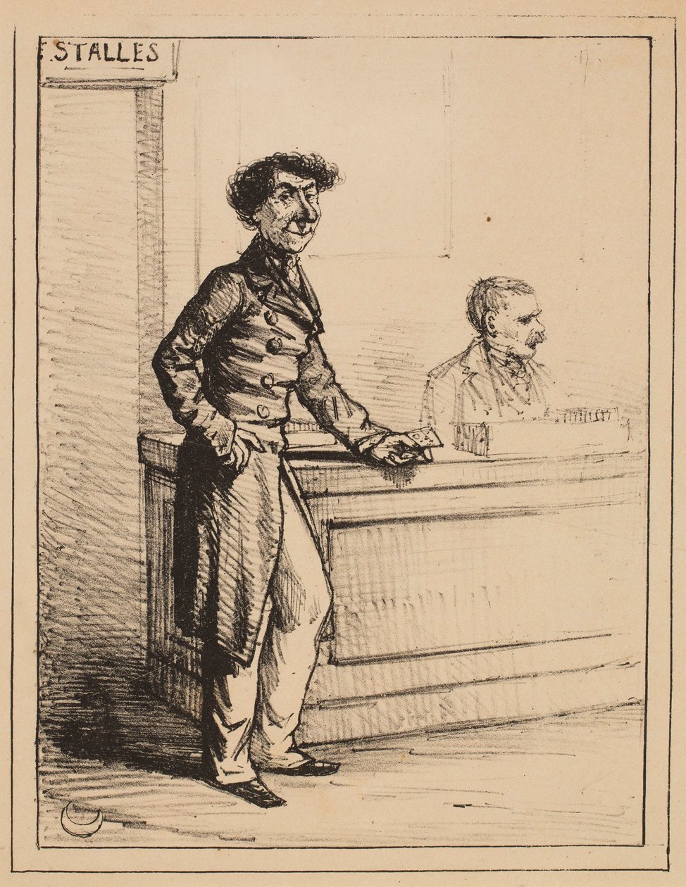 Hombre de pie de Paul Gavarni