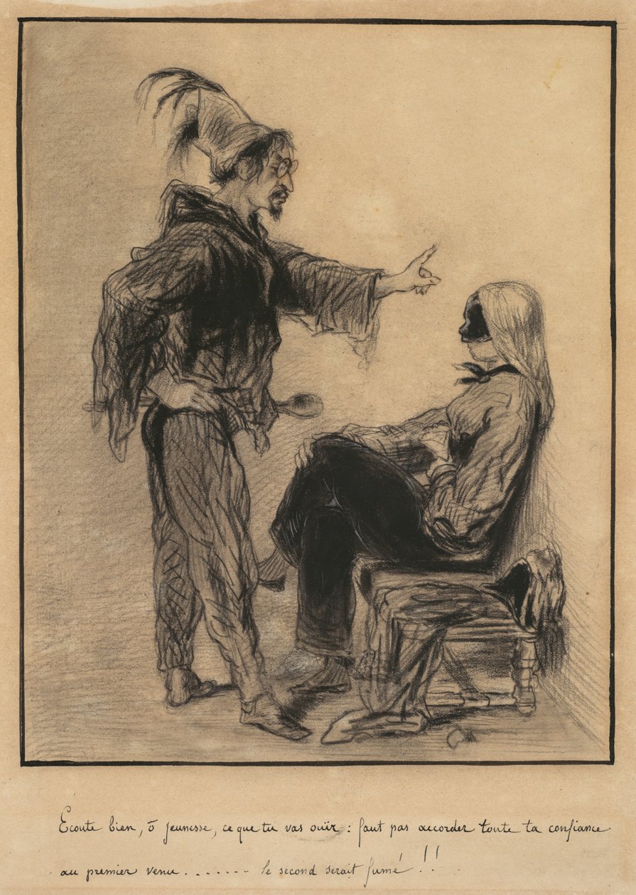 Estudio para una escena de «Carnaval» de Paul Gavarni