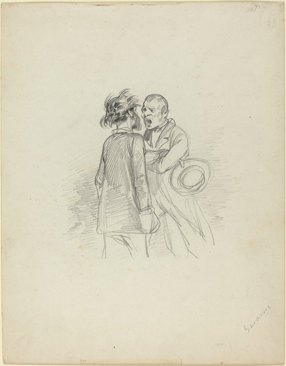 Dos hombres discutiendo de Paul Gavarni