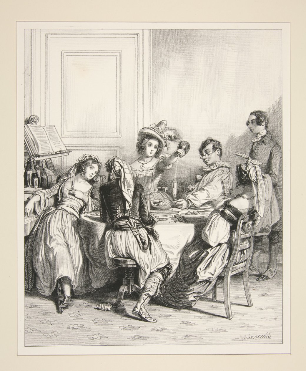Un desayuno al amanecer. de Paul Gavarni