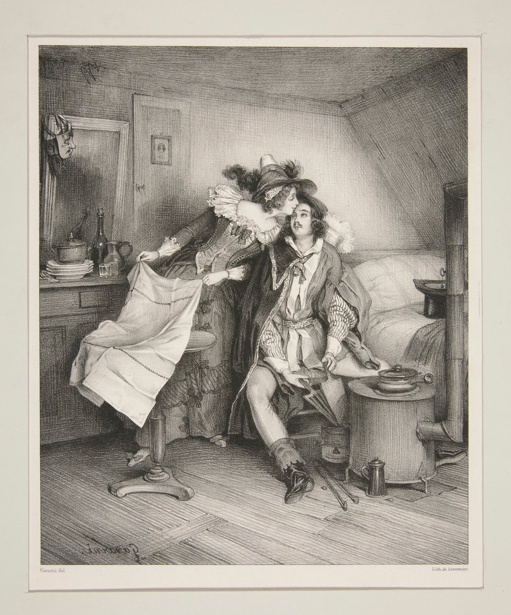 UNA CENA DE CARNAVAL, - UNA CENA DESPUÉS DE LA MASCARADA. de Paul Gavarni