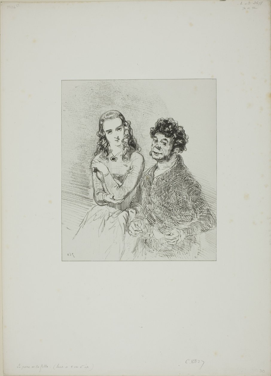 Sin título (Padre e hija) de Paul Gavarni