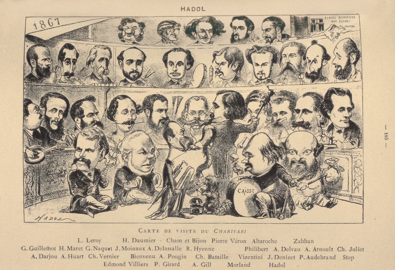 Carte de visite du Charivari, 1867 de Paul Hadol