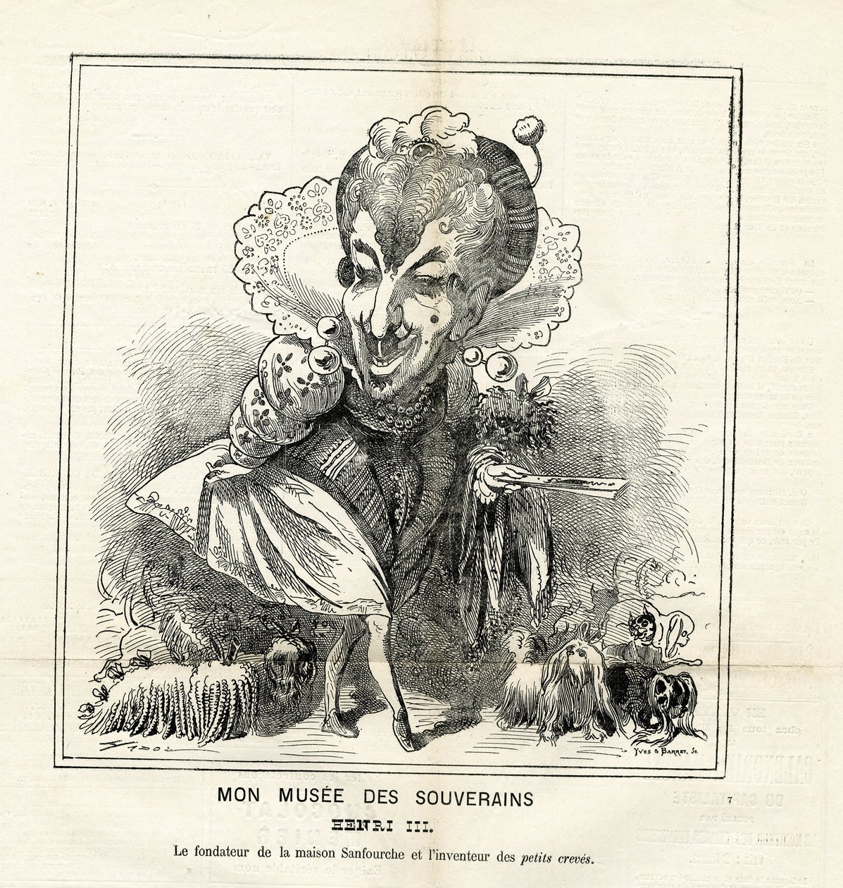 Ilustración de Hadol (1835-1875) en Le Charivari de Paul Hadol