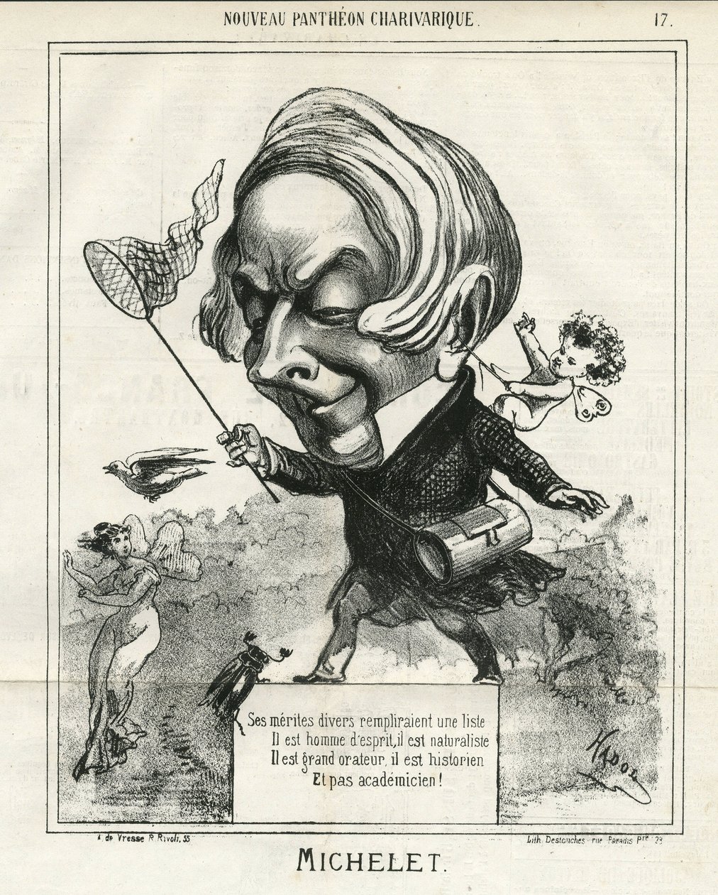Ilustración de Hadol (1835-1875) en Le Charivari de Paul Hadol