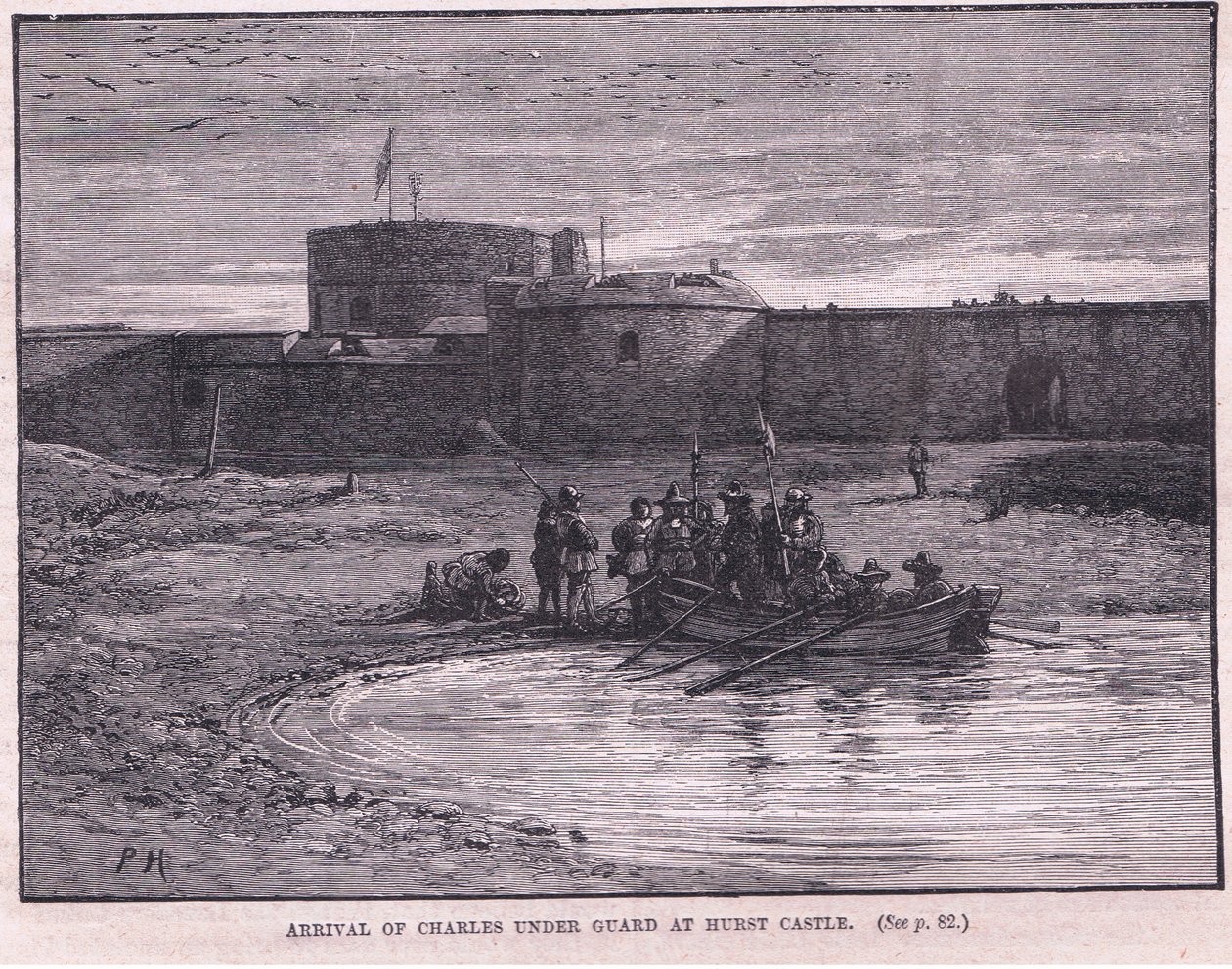 Llegada de Carlos I bajo custodia en el castillo de Hurst, 1648 de Paul Hardy