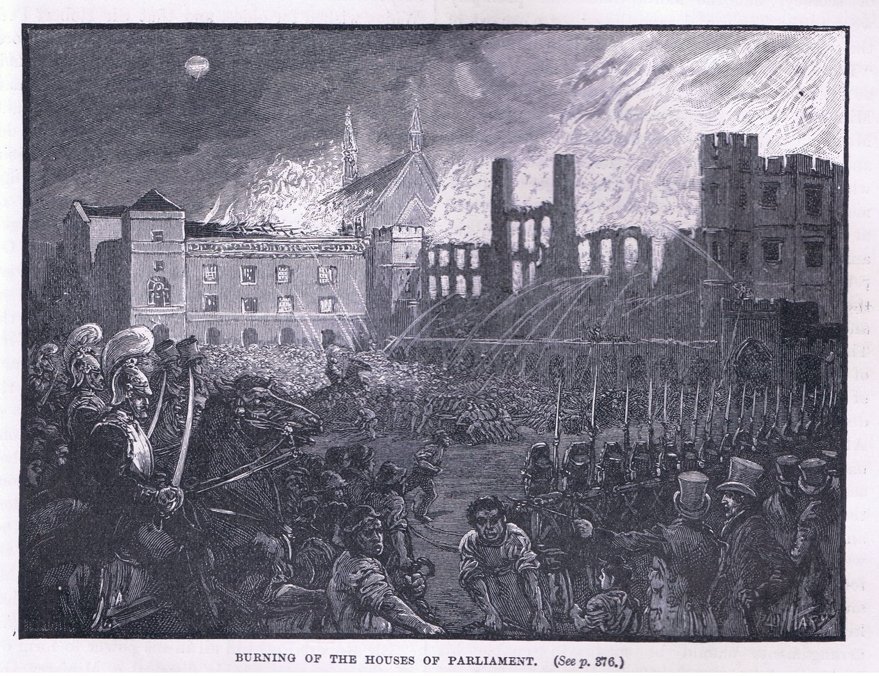 Incendio de las Casas del Parlamento 1834 de Paul Hardy