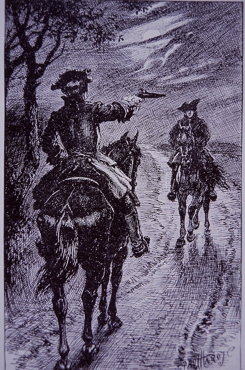 Dick Turpin encontrando al bandolero Tom King de Paul Hardy