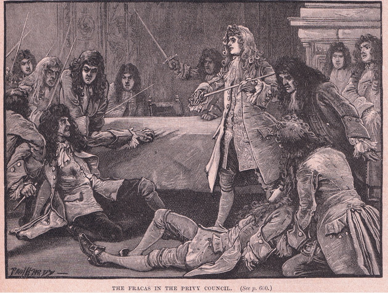 La refriega en el Consejo Privado AD 1711 de Paul Hardy