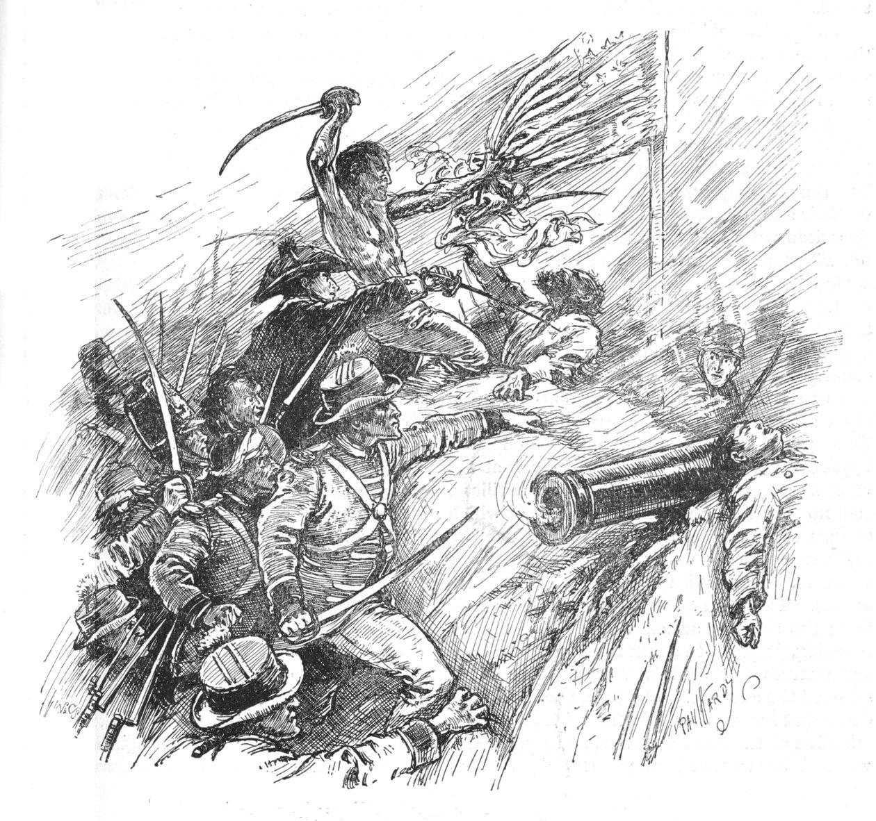 Lucharon por Escalar la Muralla, 1902 de Paul Hardy