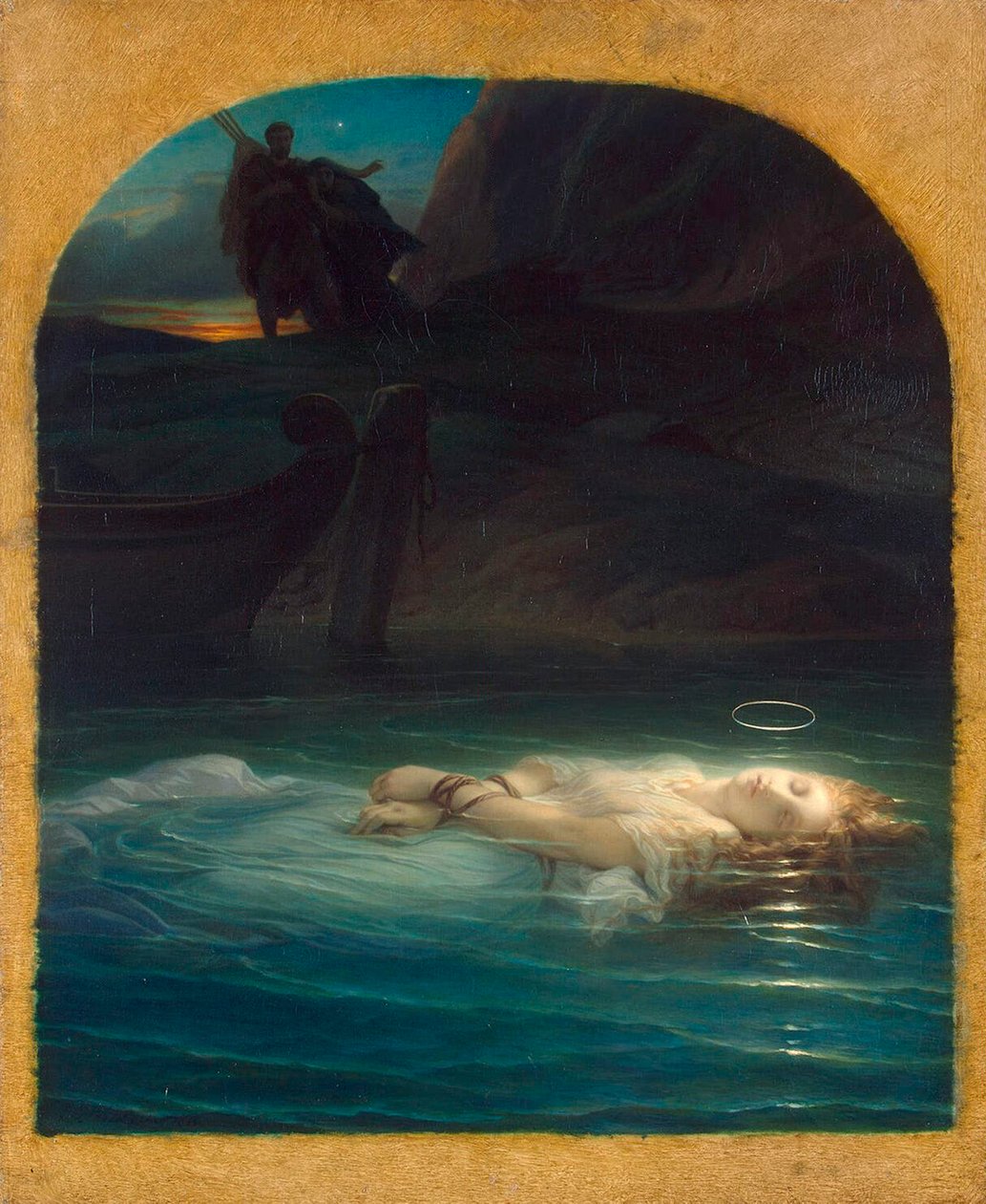 Mártir cristiano ahogado en el Tíber durante el reinado de Diocleciano, 1853 de Paul Delaroche