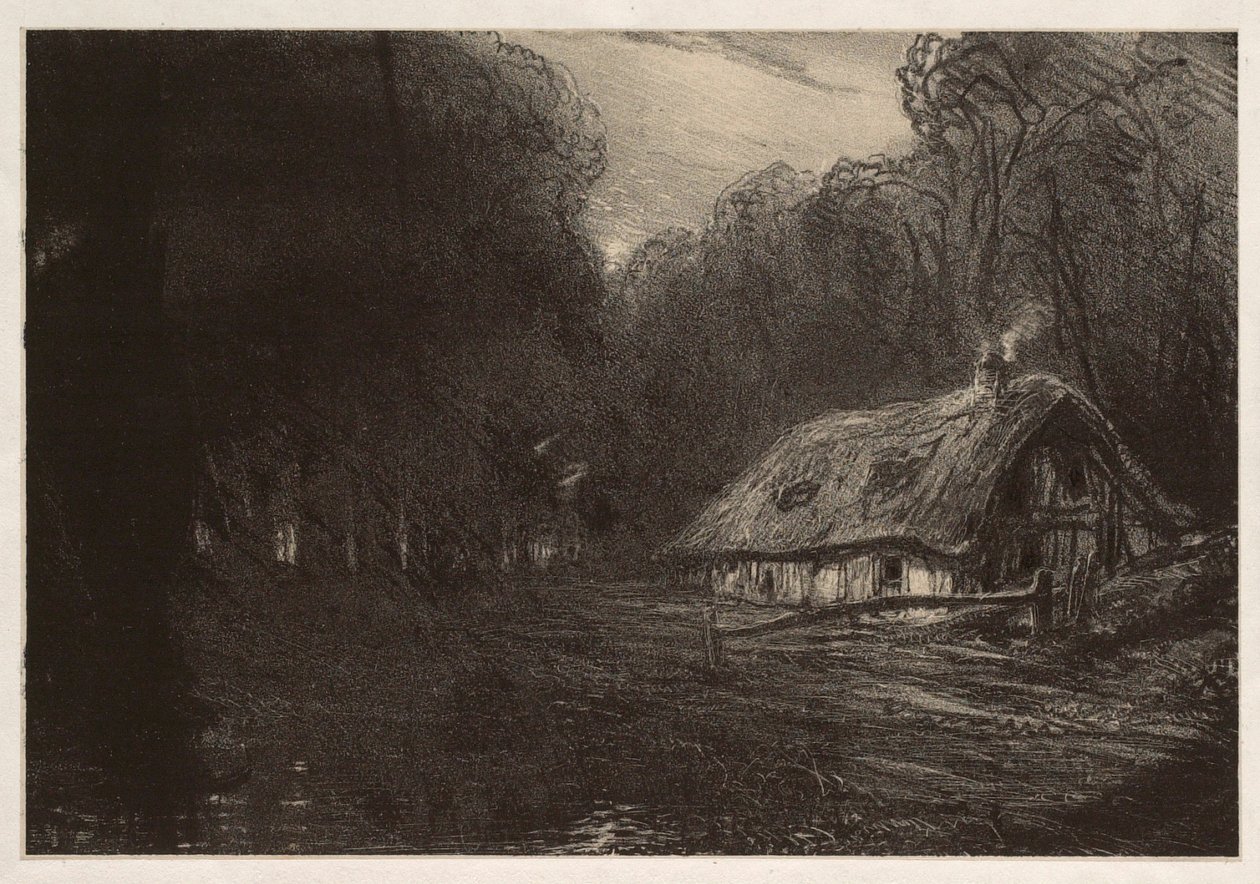 Cabaña en el bosque de Paul Huet