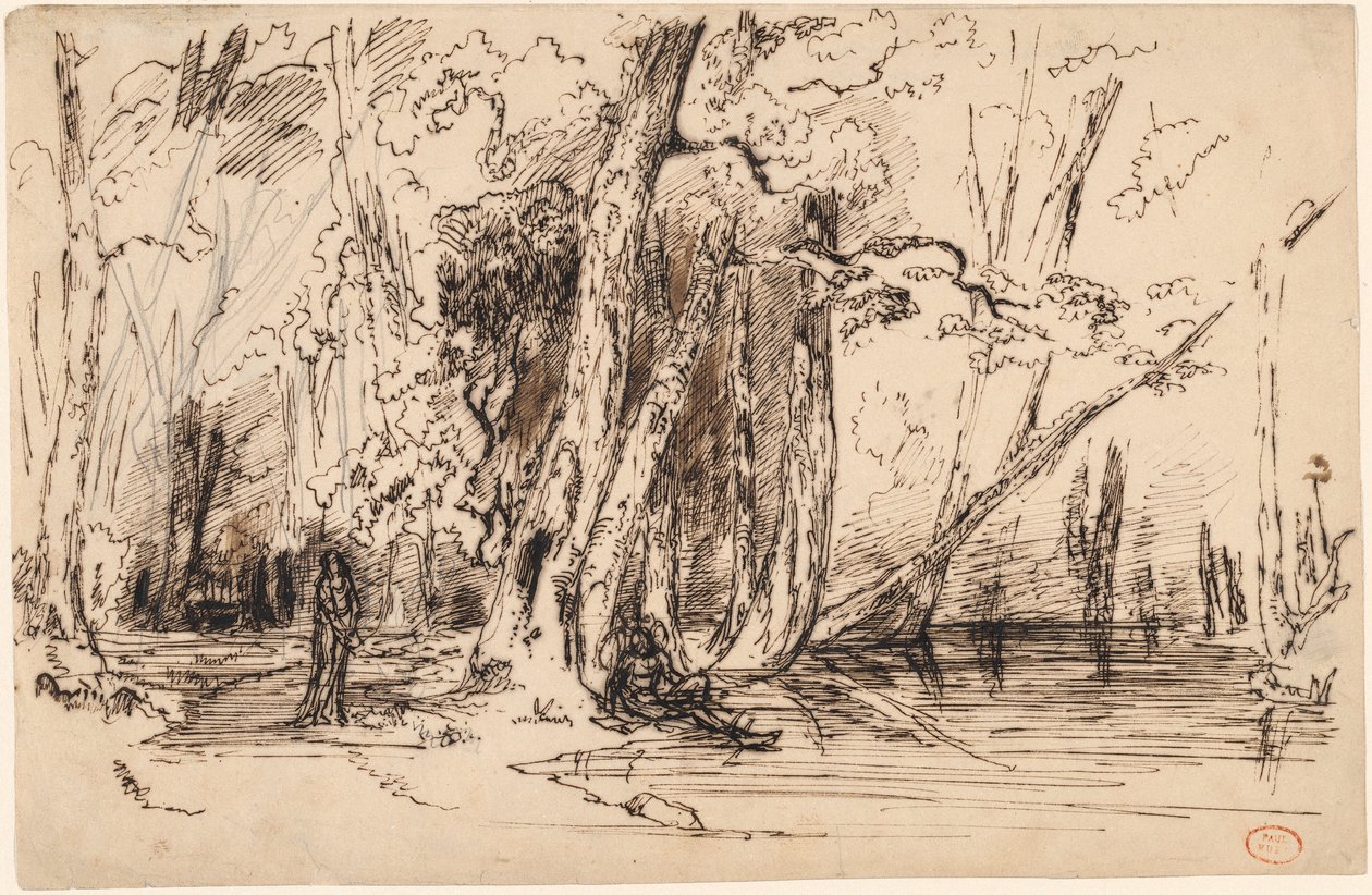Inundación en el bosque de la Isla Seguin de Paul Huet