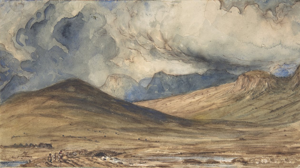 Montañas de Auvernia, 1831-33 de Paul Huet