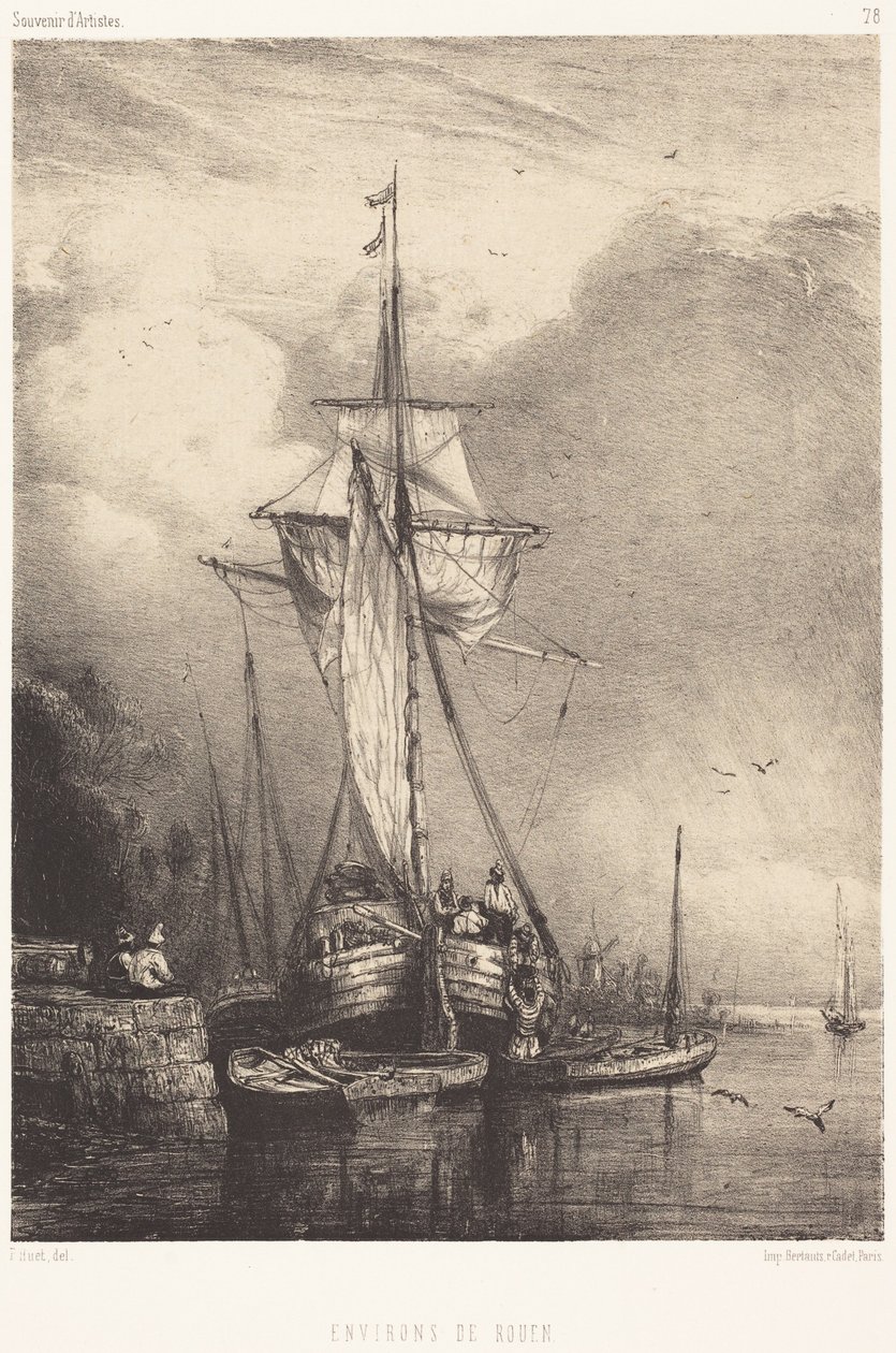 Cerca de Rouen (Alrededores de Rouen) de Paul Huet