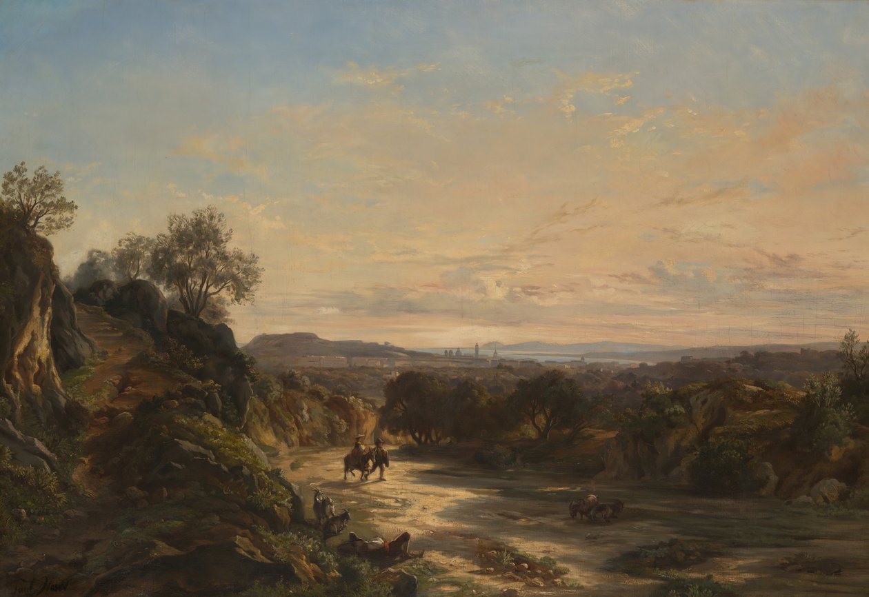 En la ruta de Niza, alrededor de 1844 de Paul Huet