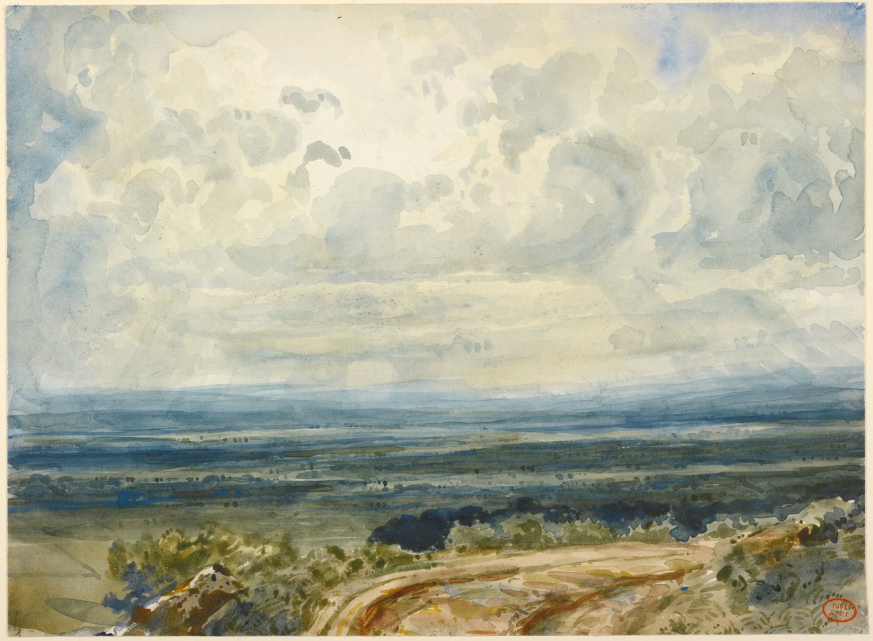 Vista de un valle en Normandía de Paul Huet