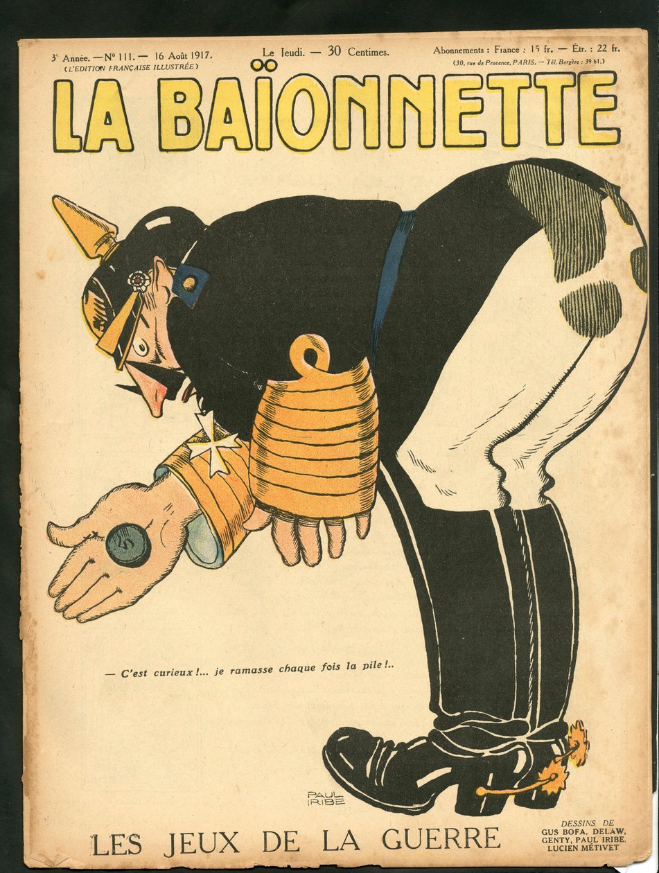 Portada de "La Baionnette", Satírico en Colores de Paul Iribe