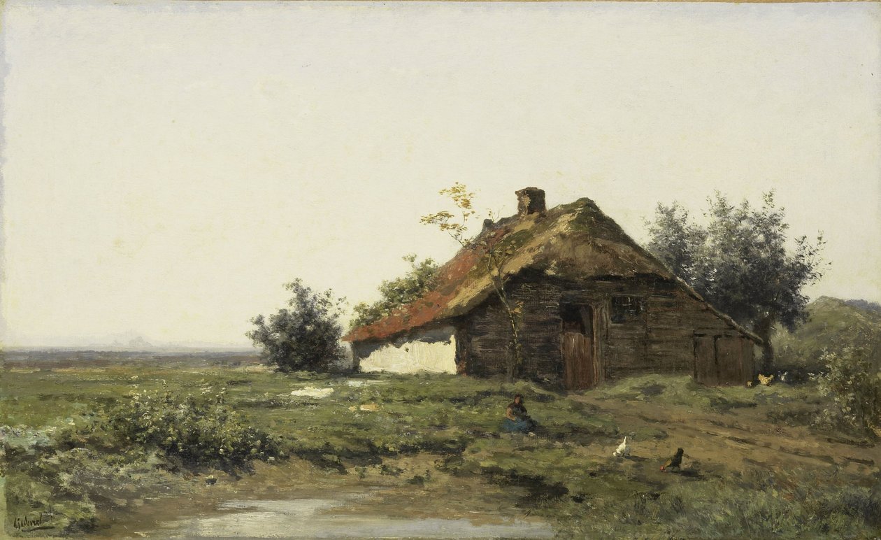 Granja en campo abierto de Paul Joseph Constantin Gabriel