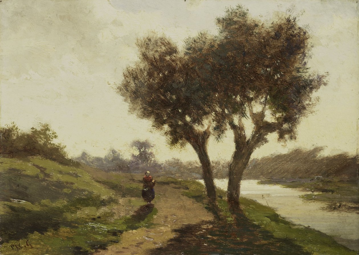 Paisaje con dos árboles de Paul Joseph Constantin Gabriel
