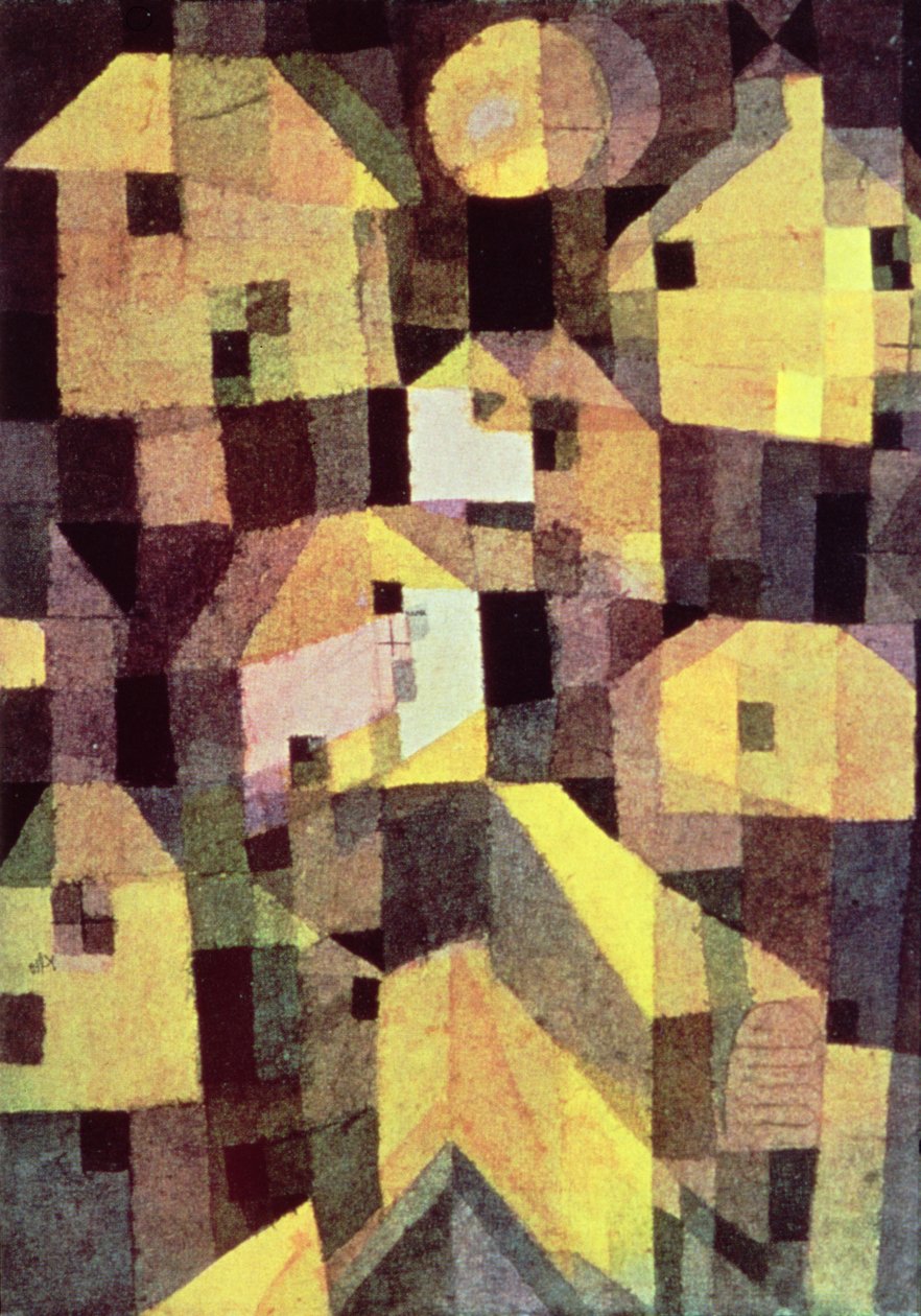 Composición abstracta de casas de Paul Klee