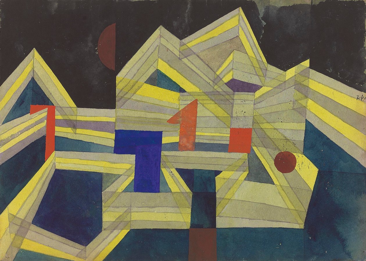 Arquitectura, estructural-transparente, 1921 de Paul Klee