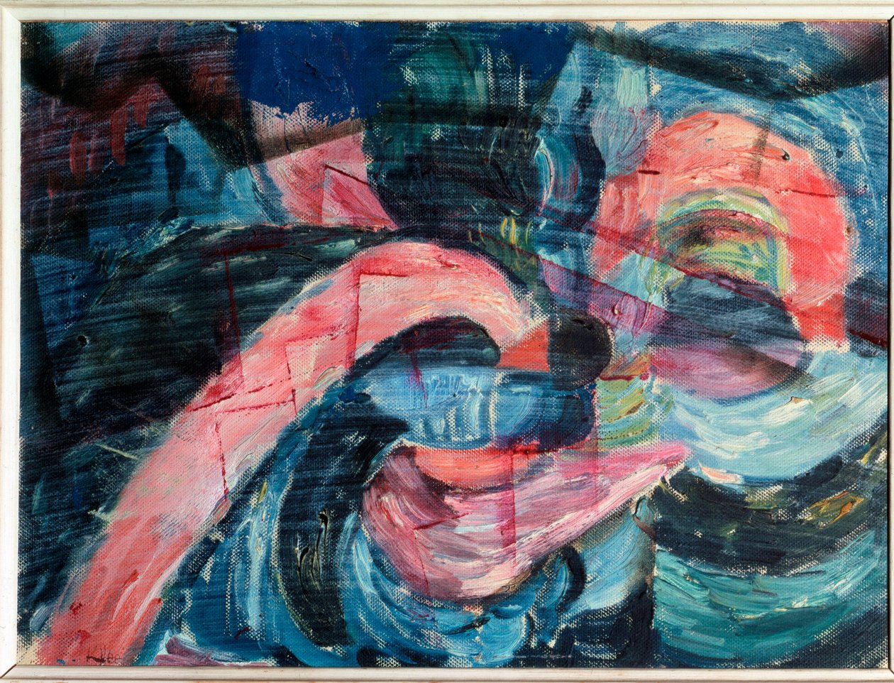 Llegada a orillas de un arroyo y construcción de un puente - Pintura de Paul Klee