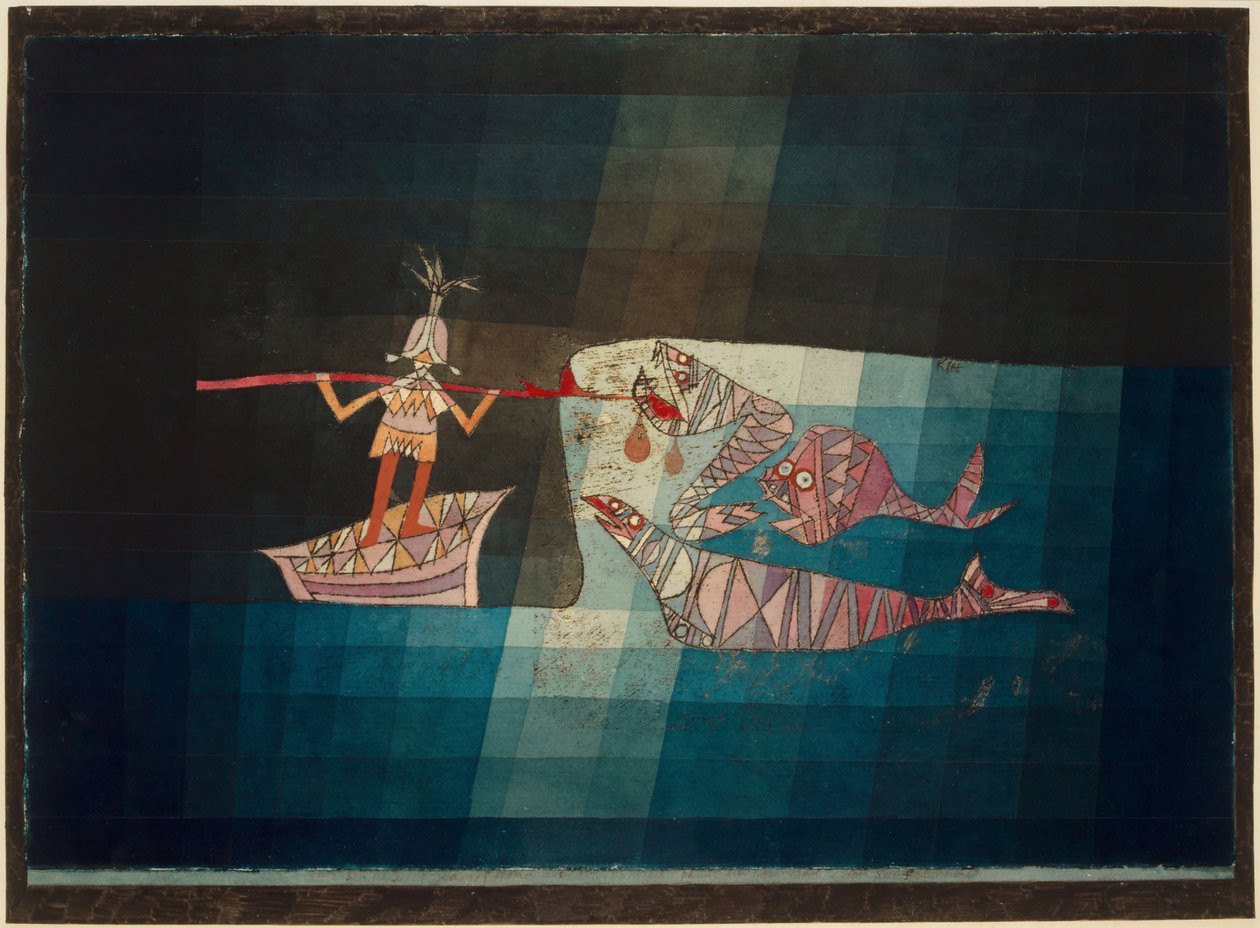 Escena de batalla de la ópera cómica fantástica El marinero, 1923 de Paul Klee