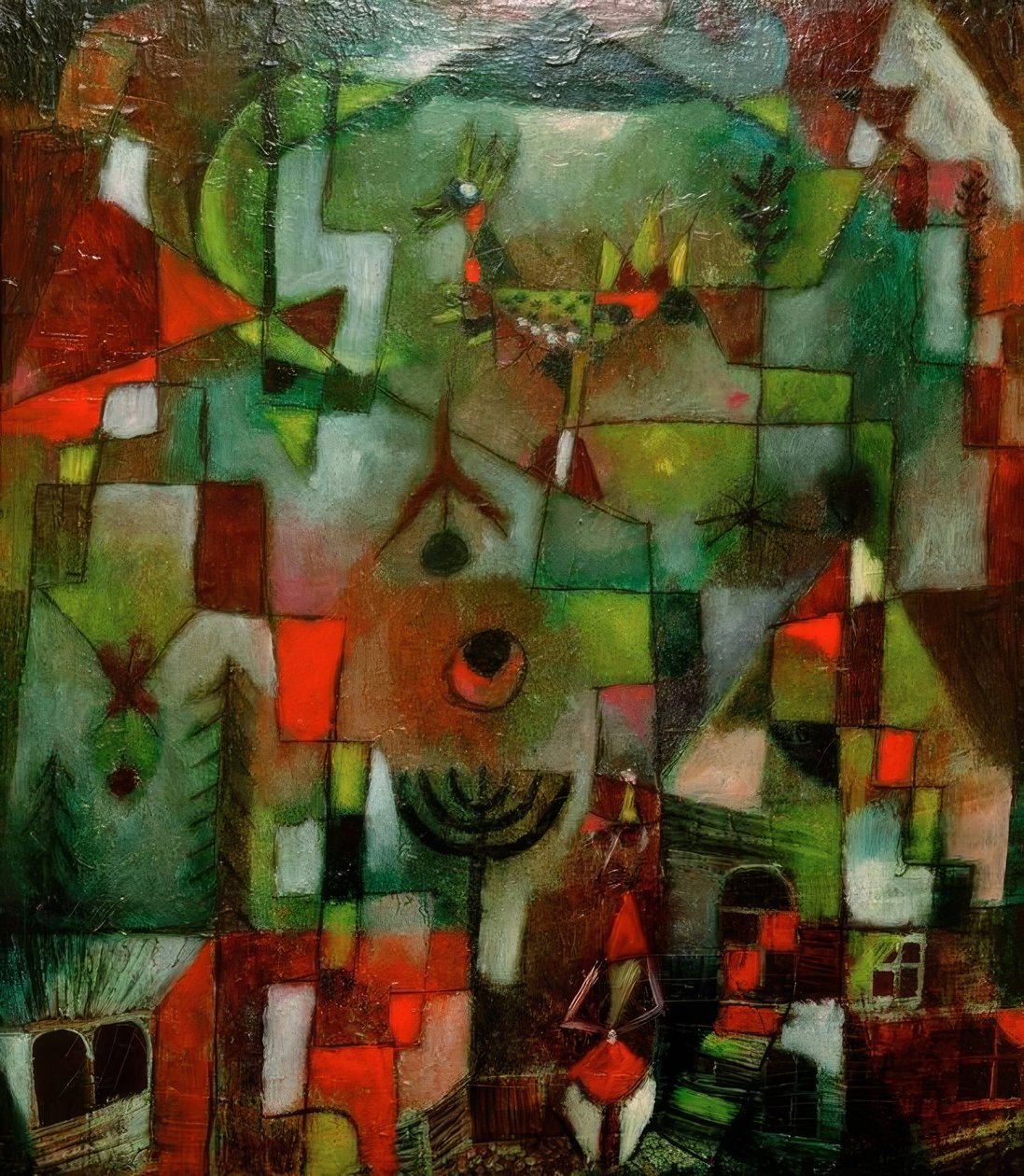 Cuadro con el gallo y el granadero de Paul Klee