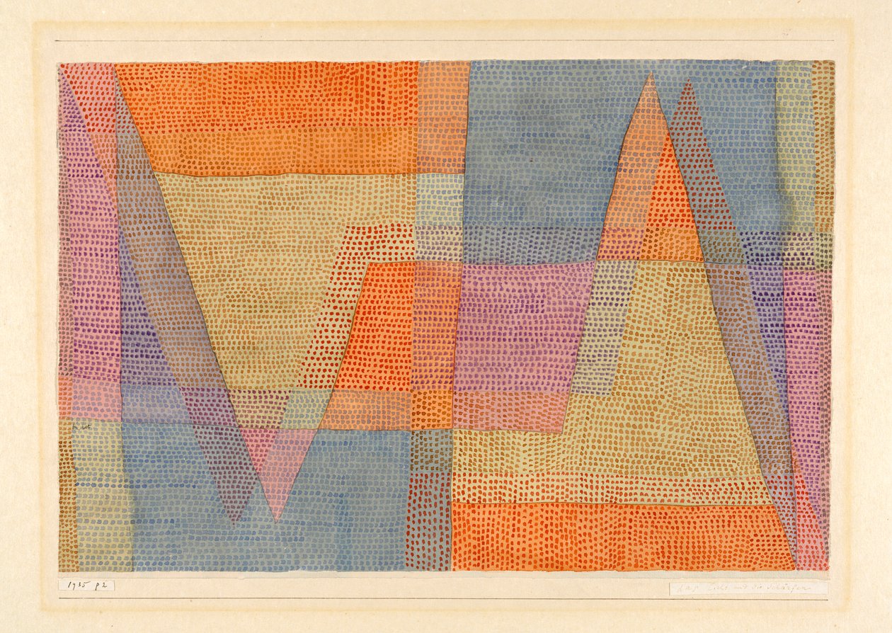 Das Licht und die Schärfen La lumière et les arêtes, 1935 de Paul Klee