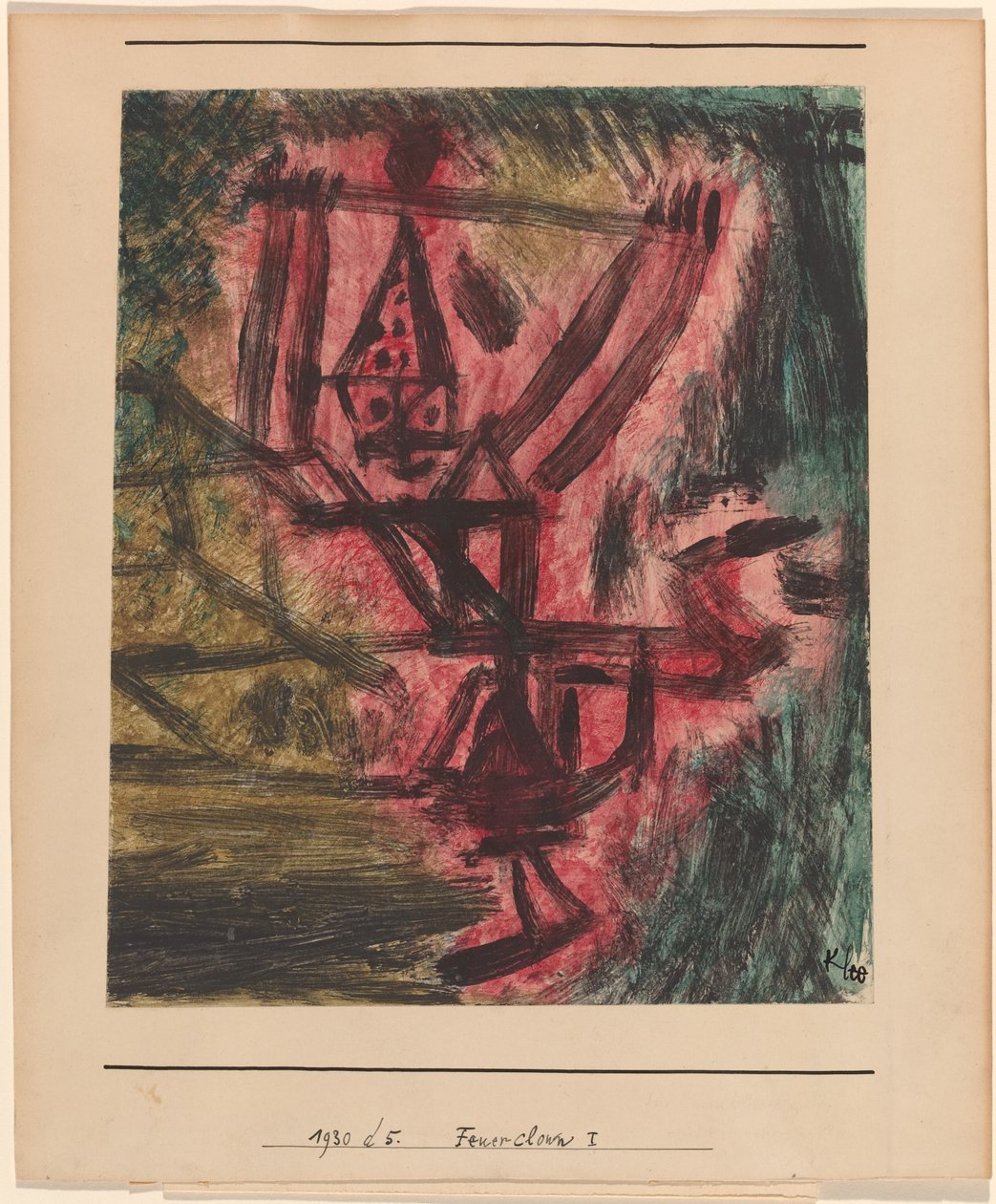 Feuer Clown I (Payaso de Fuego) de Paul Klee