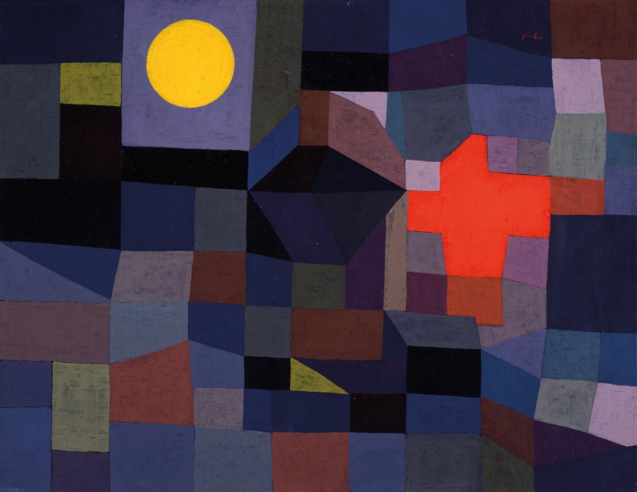 Fuego en luna llena de Paul Klee