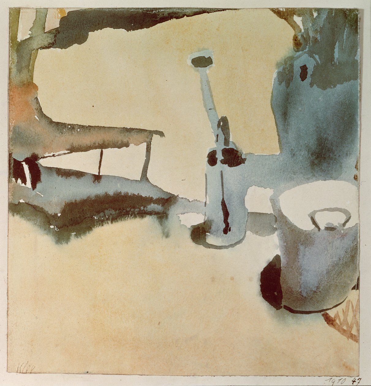 Jardinera con regadera y cubo de Paul Klee