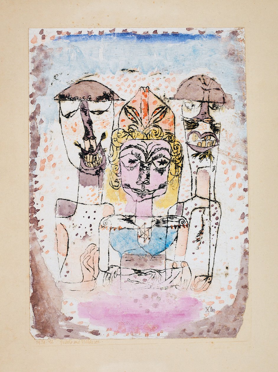 Griegos y bárbaros, 1920 de Paul Klee
