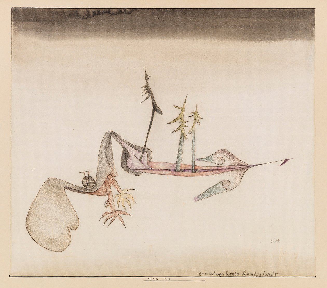 Grundverhexte Landschaft de Paul Klee