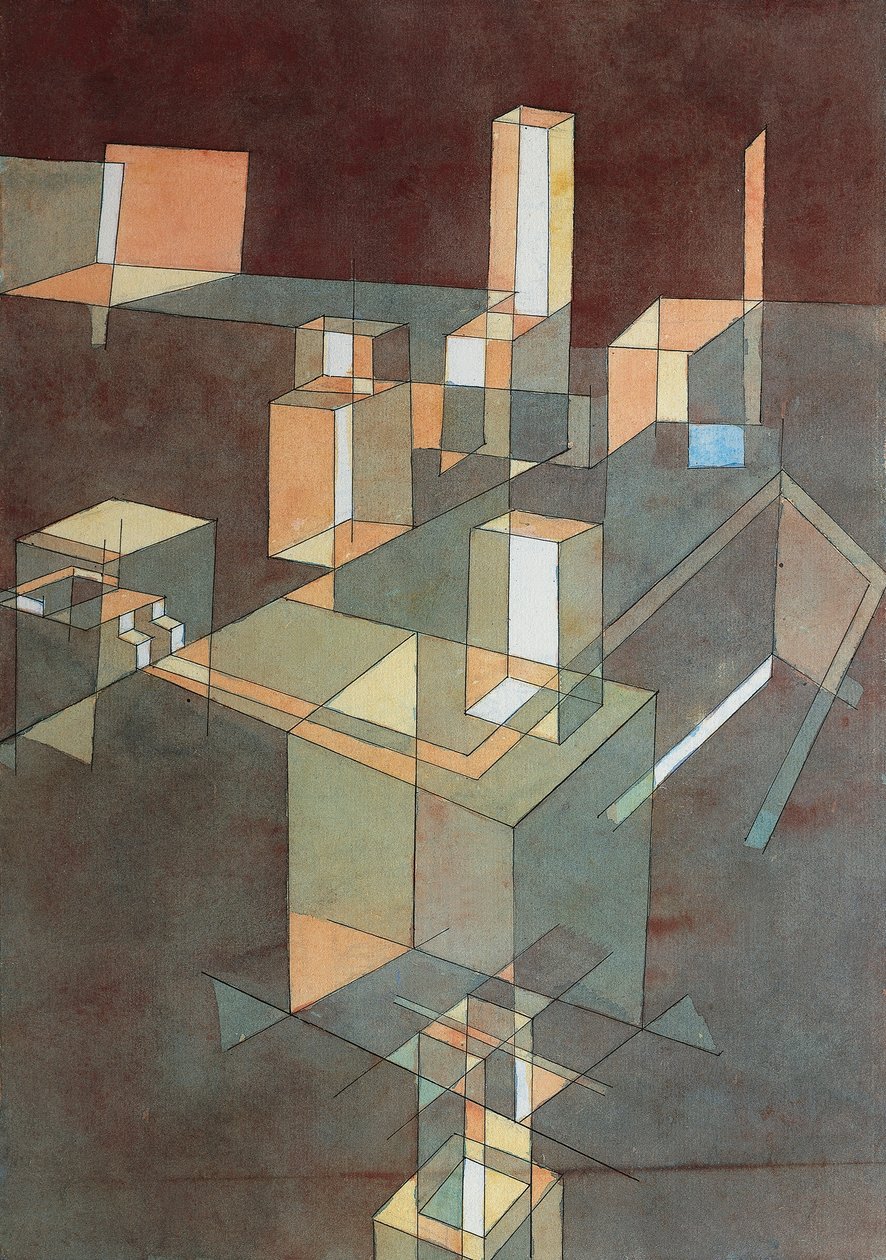 Ciudad italiana de Paul Klee (1879-1940), acuarela sobre papel Ingres, 34x23 cm de Paul Klee