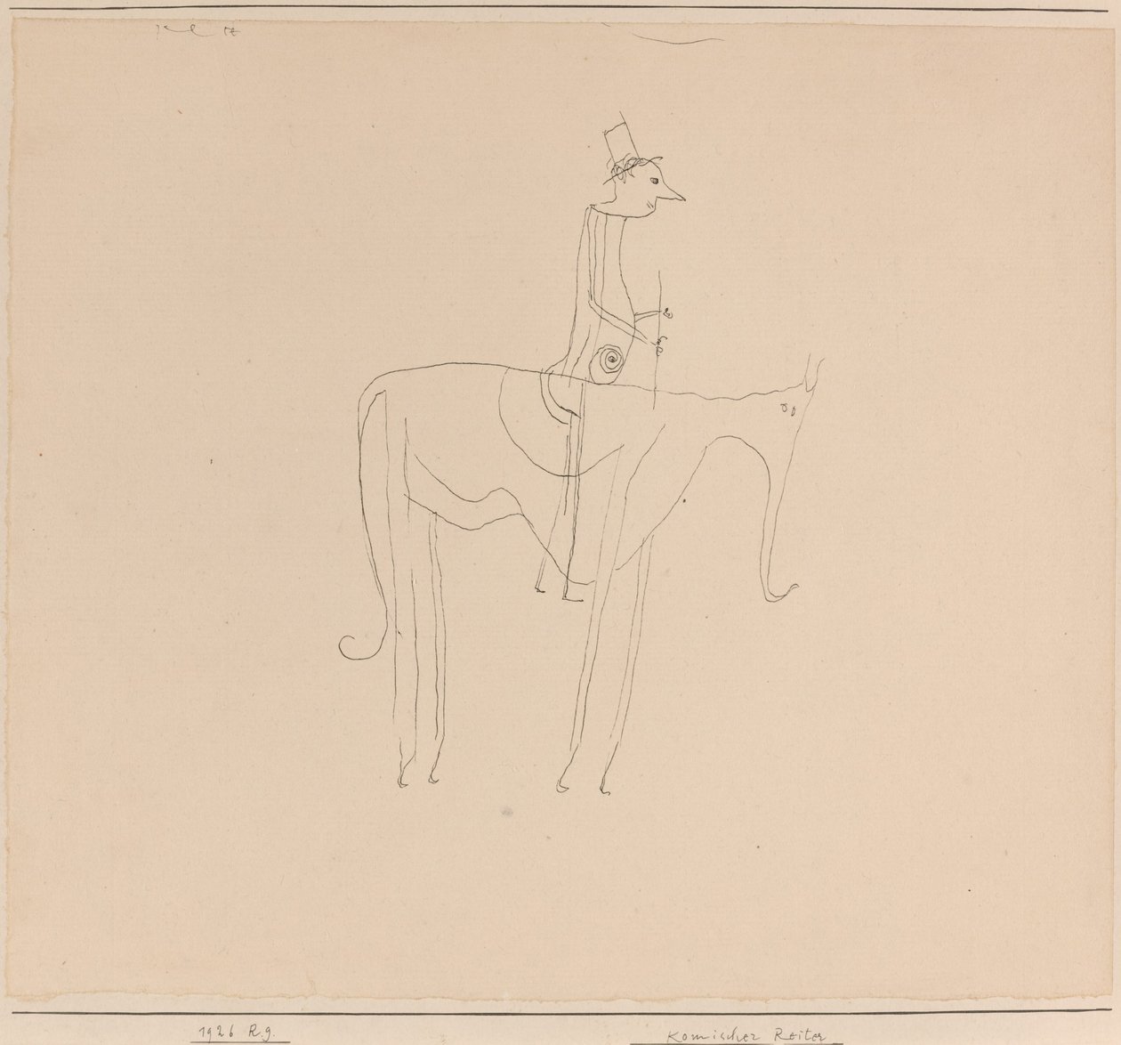 Komischer Reiter (Jinete cómico) de Paul Klee