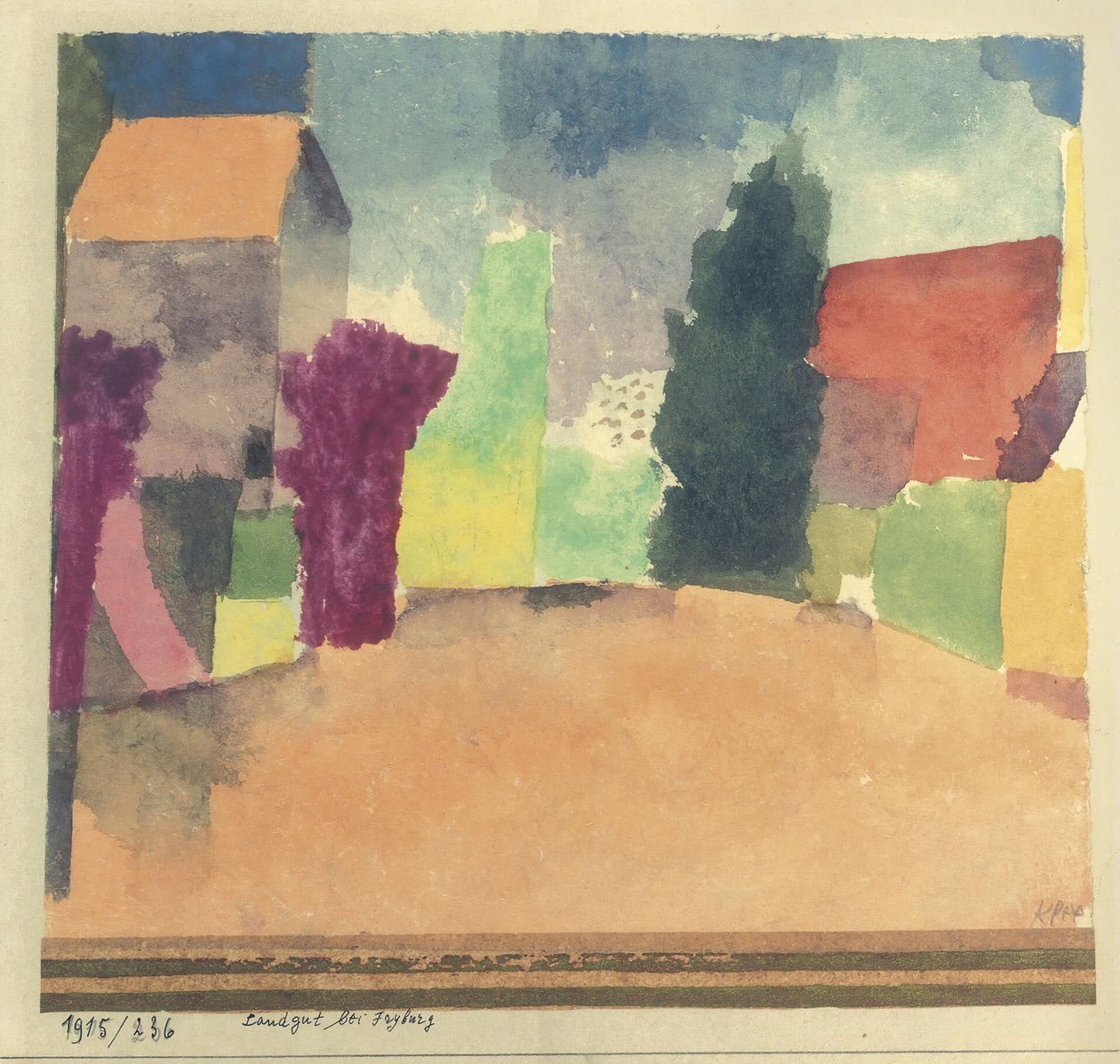 Casa de campo cerca de Friburgo, 1915 de Paul Klee