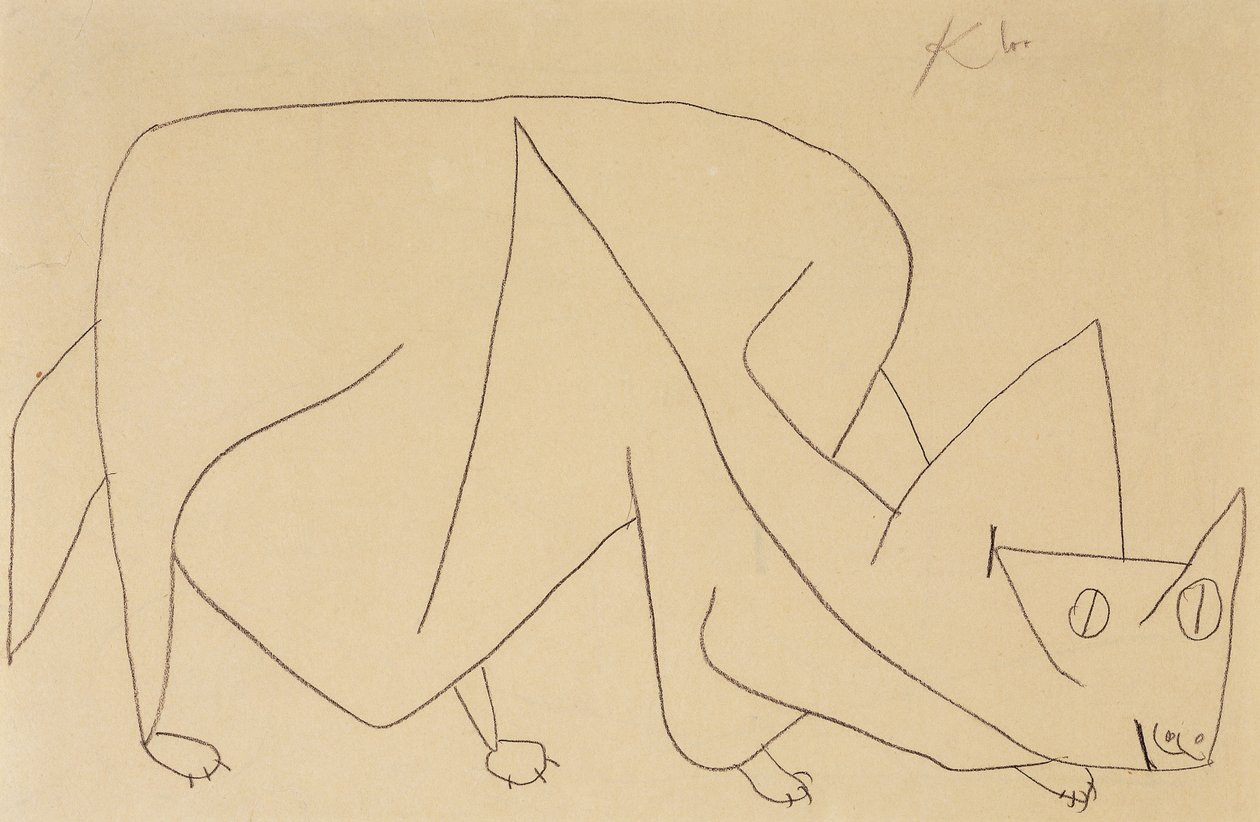 Gato al acecho; Gato al acecho de Paul Klee