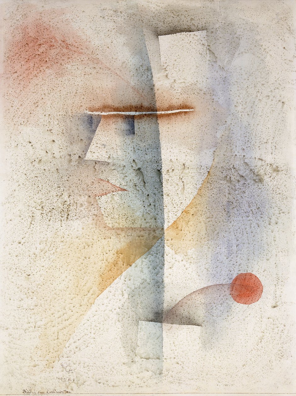 Retrato de un hombre disfrazado (con una flor); Bildinis eines Kostumierten (mit Blume) de Paul Klee