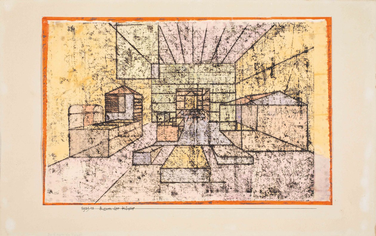 Raum der Häuser Sala de las casas, 1921 de Paul Klee