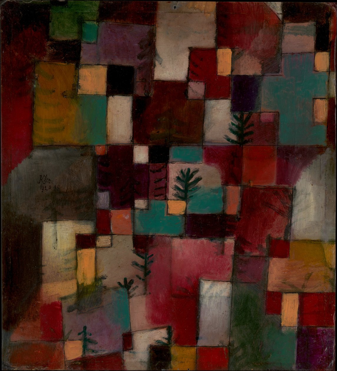 Ritmos rojo-verde y violeta-amarillo de Paul Klee