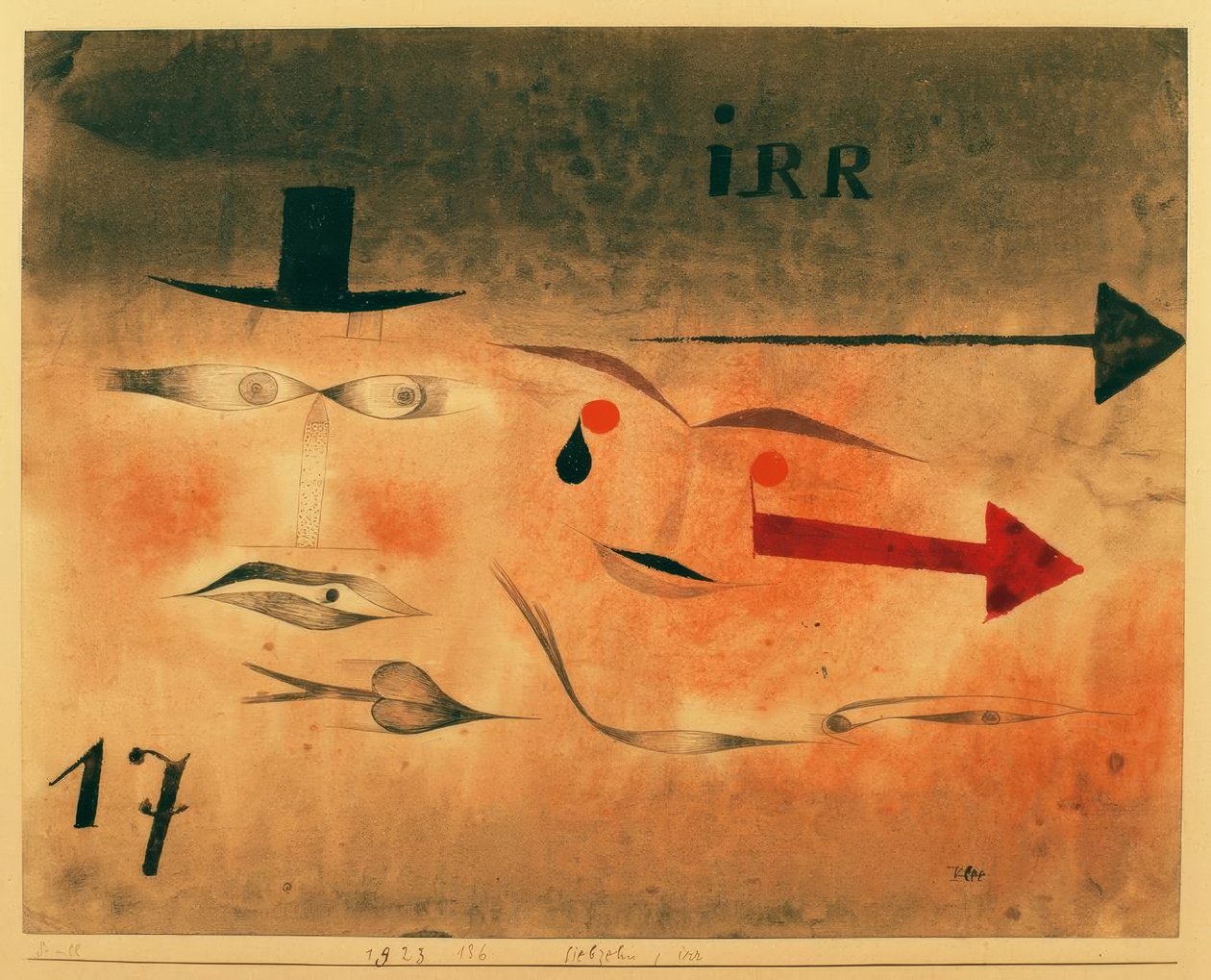 Diecisiete, errante de Paul Klee