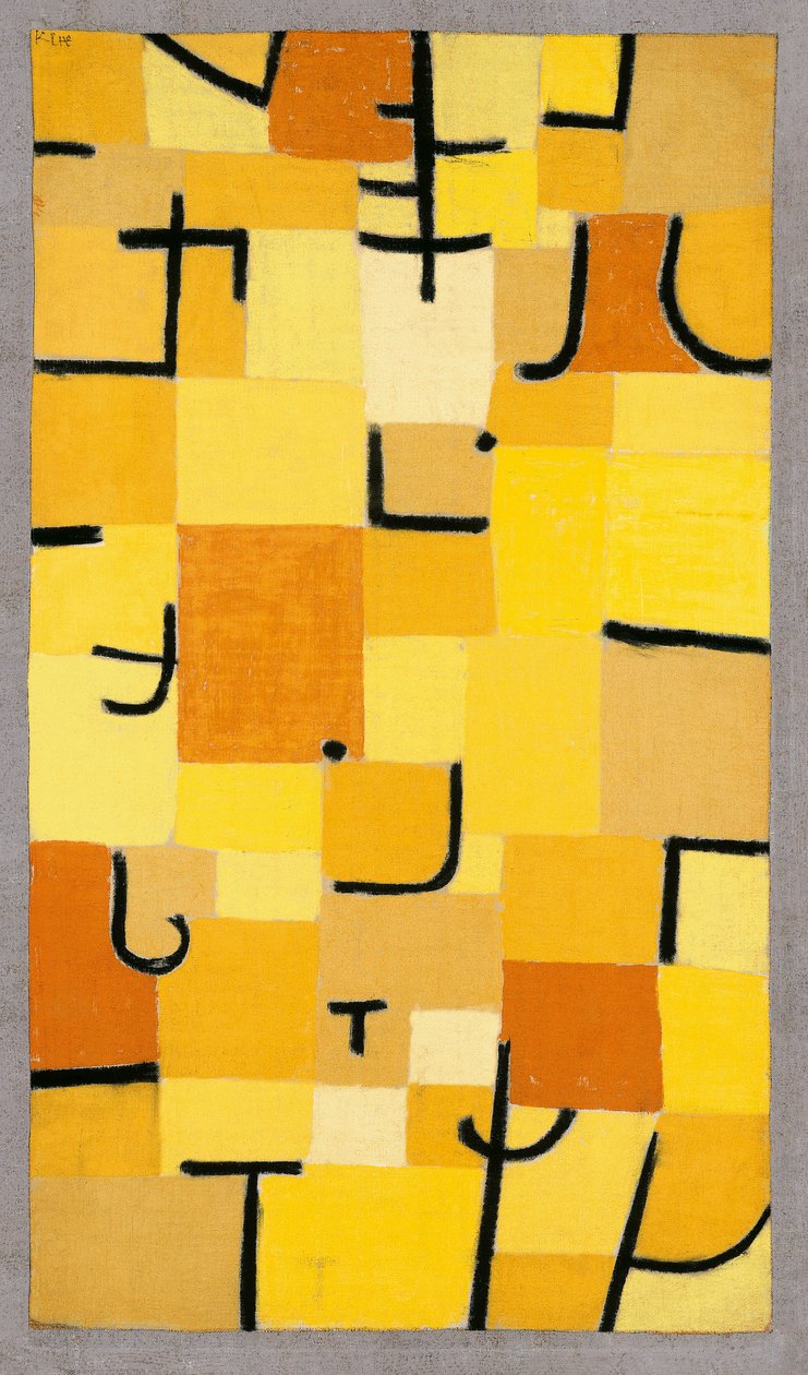 Signos en amarillo, 1937 de Paul Klee